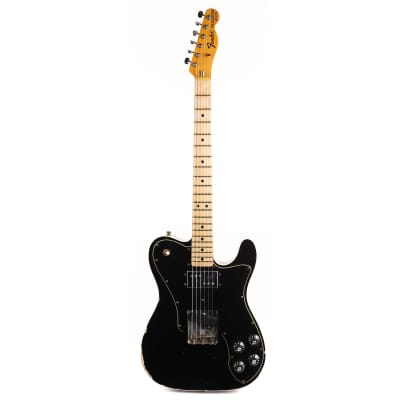 Fender Custom Shop Double Custom Telecaster Journeyman Relic Aged Black image 2