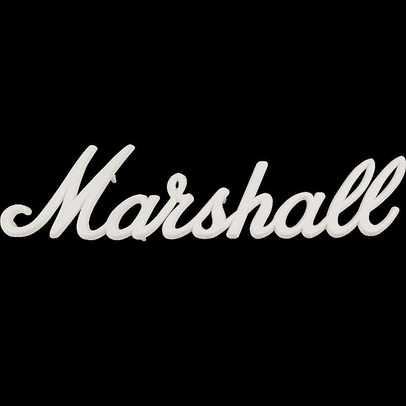 Marshall White Plastic Amplifier Speaker Logo 9" image 1