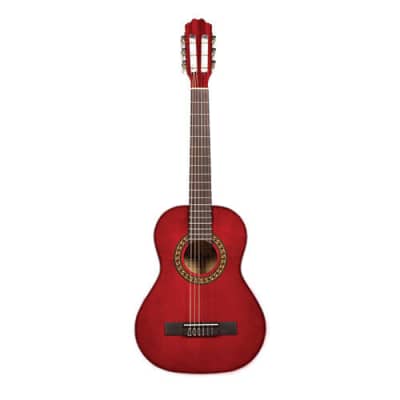 Beaver Creek 401 Series Classical Guitar 1/2 Size Trans Red w/Bag BCTC401TR for sale