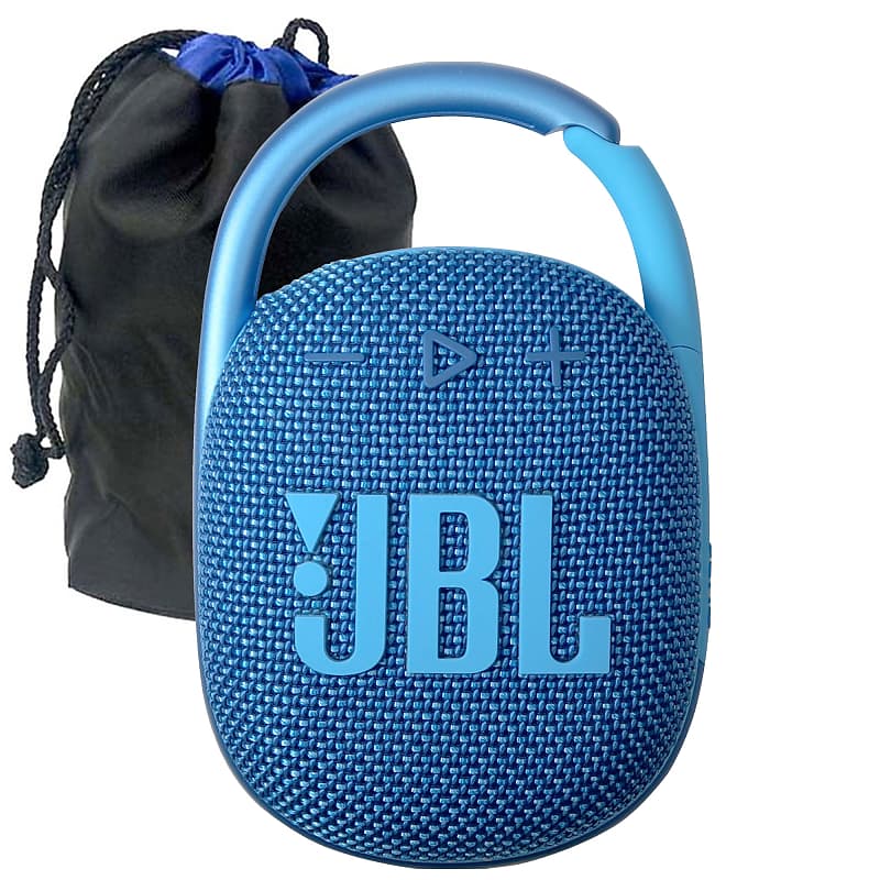 JBL Clip 4 Speaker Reverb Waterproof Eco | Protector Bluetooth + Bag Soft Pouch SC919 Ultra-Portable Blue) (Ocean