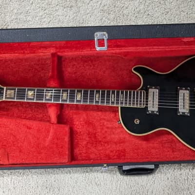 Very Cool Vintage Univox LP Style Cutaway Electric Guitar w/Case, Black - 1970s? image 10