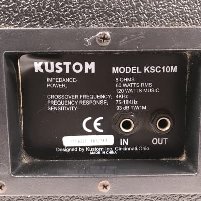Kustom KSC10M 10" PA Monitor Speaker 120W image 7