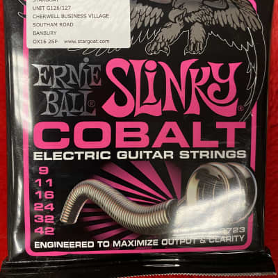 Ernie Ball 2723 Cobalt Super Slinky Electric Guitar Strings .009