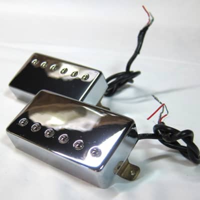 Coil Tap / Splitable or Single Conductor 5 Lead Chrome Humbucker Matched SET Free US Ship image 1