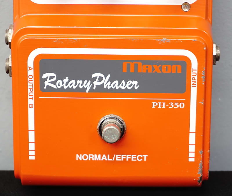 Maxon Rotary Phaser PH-350 80's Orange Electric Guitar Effects Pedal W/ PSU