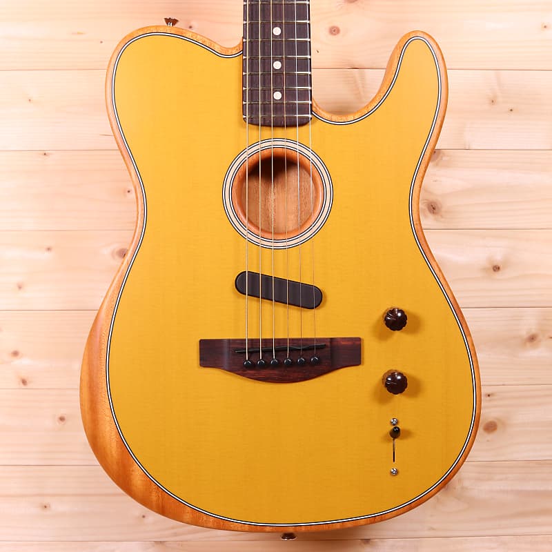 Fender Acoustasonic Player Telecaster Hybrid Electric-Acoustic Guitar -  Butterscotch Blonde