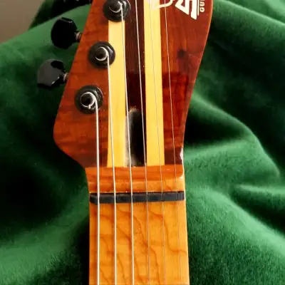SJ Custom Guitars  Telecaster quilted mango top, one piece mahogany back, gotoh tuners, quantum pickups image 8
