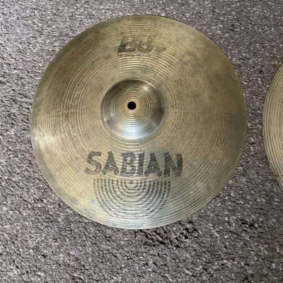Sabian 14" B8 Hi-Hat Cymbals (Pair) 1990 - 2010 - Natural image 2