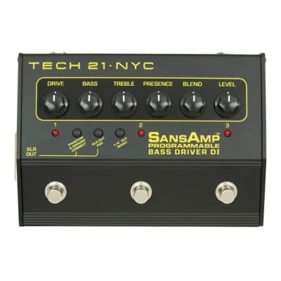 Tech 21 SansAmp Programmable Bass Driver DI Pedal for sale