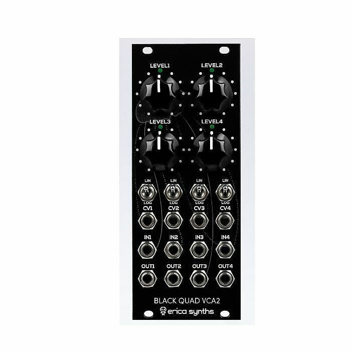 Erica Synths Black Quad VCA2 4-Channel Voltage Controlled Amplifier & Mixer Module image 1