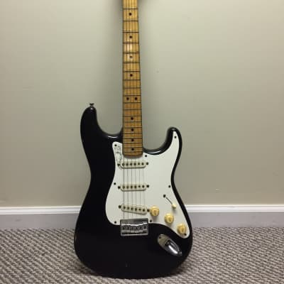 Fender Stratocaster hardtail 1972 Black over Sunburst image 1