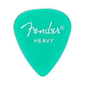 Fender California Clear Picks, Heavy, Surf Green, 12 Count 2016