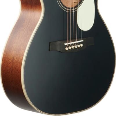 PRS SE P20 Parlor Acoustic Guitar, Satin Black Top w/ Gig Bag image 2