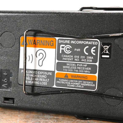 Shure P4R-HF Receiver for PSM 400 Personal Monitor System - 722-746 MHz CG01J88 image 10