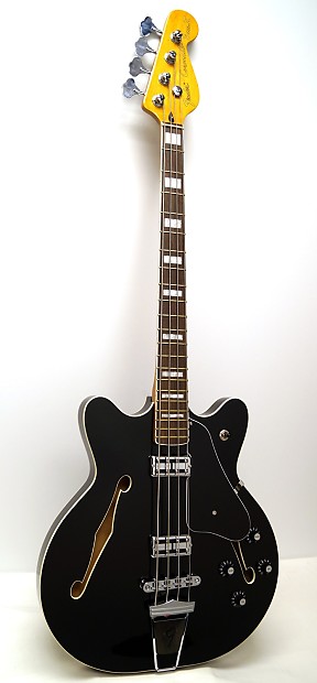 Fender Modern Player Coronado Bass II Semi-Hollowbody Short Scale Electric  Bass - Black