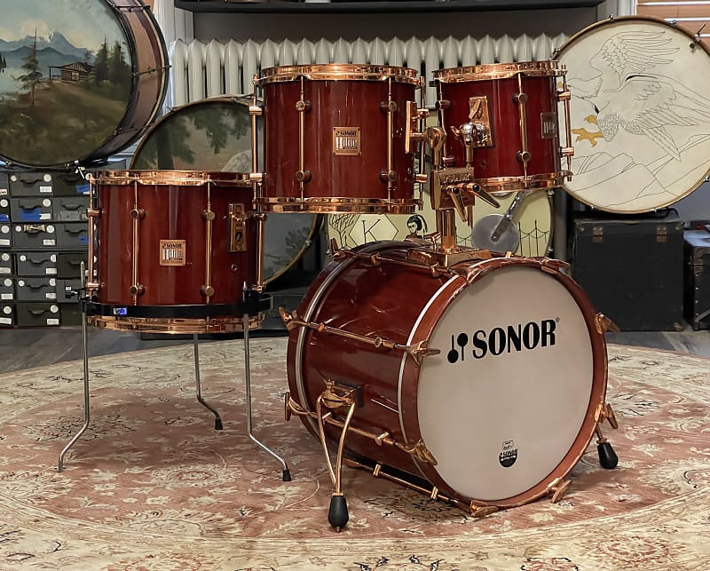 Sonor Hilite Exclusive Red Maple Bop Kit 10/12/14/18 image 1