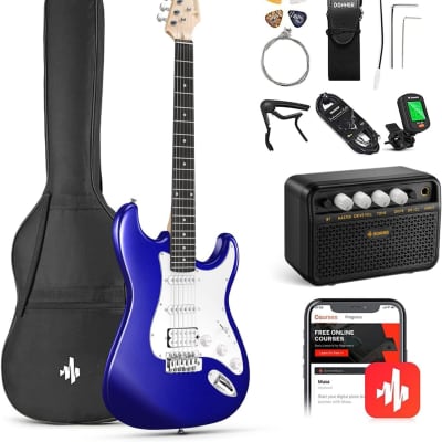 Donner DST-100L 39 Inch Electric Guitar Beginner Kit Full Size Solid Body for sale