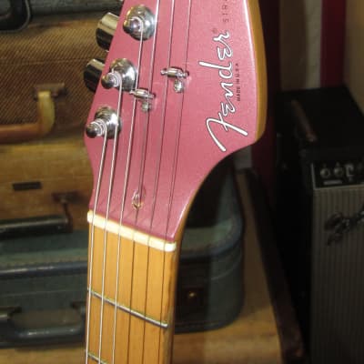 1994 Fender American Standard Stratocaster Burgundy Mist w/ Matching Headstock image 3