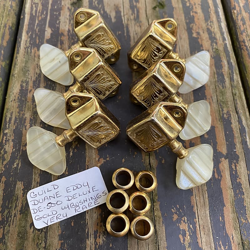 Vintage Gold Kolb Tuners Guild Duane Eddy DE500 X500 Guitar Reverb