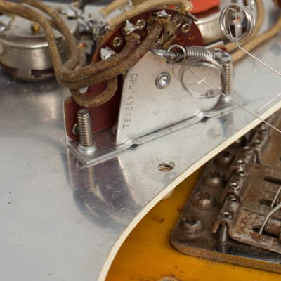 Fender Stratocaster Solid Body Electric Guitar (1965), ser. #L77176, vintage road case. image 20