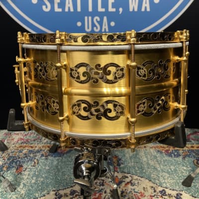 Ludwig - 14x7" Ludwig 100th Anniversary, Gold Triumphal Reissue, Snare Drum 2009 MINT!! image 9