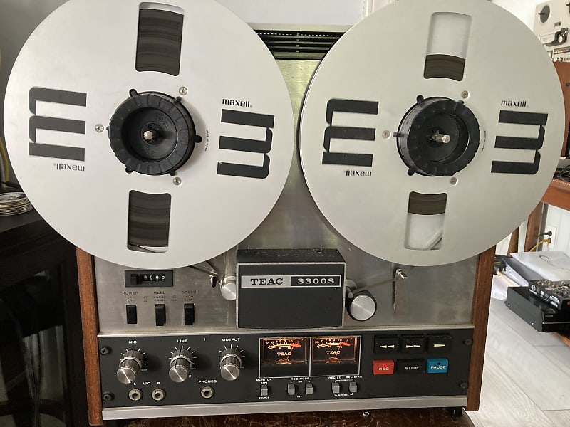 TEAC A-3300SR AUTO REVERSE 4 track 10.5 inch reel to reel tape deck recorder  SEE VIDEO!!