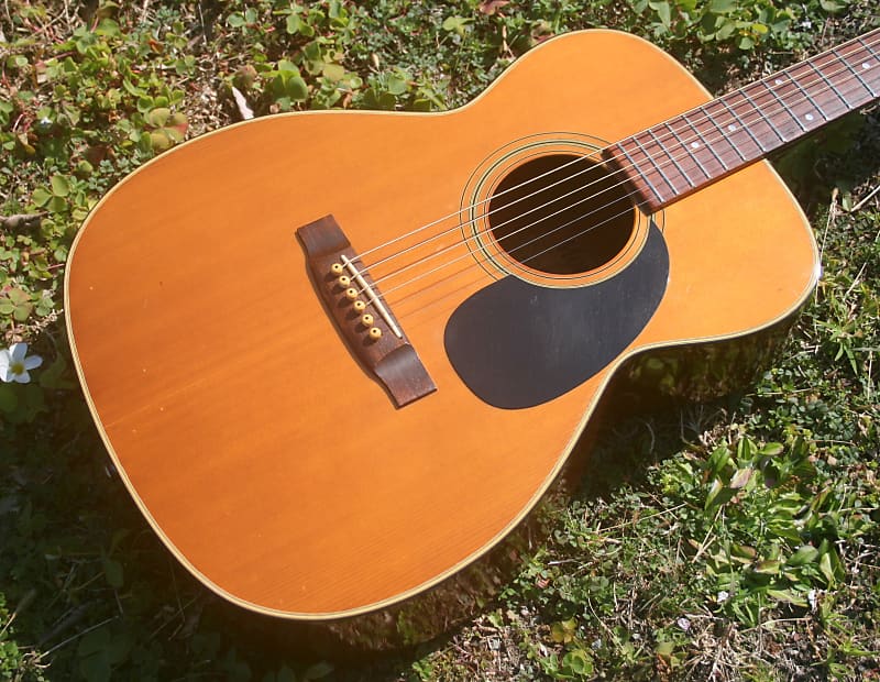 Morris F12 OOO size Acoustic Guitar 1974 Natural+Chip Board
