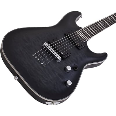 Schecter  Guitar Research C-1 Platinum Electric Guitar  2024 - Translucent Black image 5