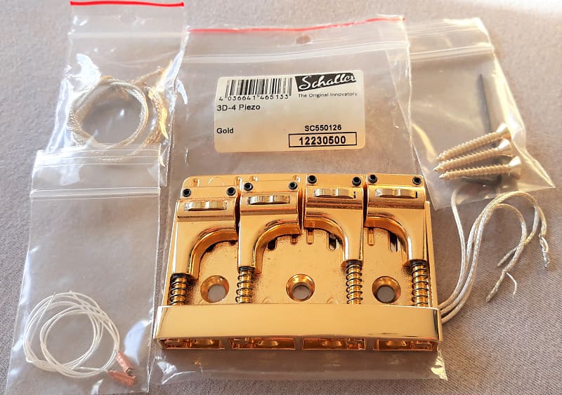 Schaller 3D-4P 4 String Polyphonic Midi Piezo Bass Bridge