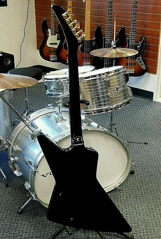 Epiphone Explorer Electric Guitar! Gloss Black w/ Gold