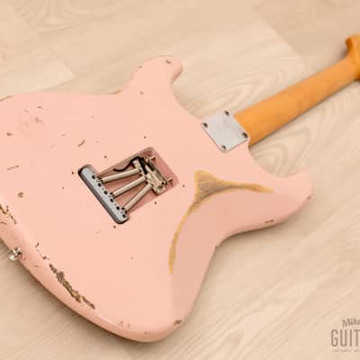 2007 Fender Custom Shop NAMM Limited Edition 1962 Stratocaster Relic Shell Pink w/ Case, COA image 13