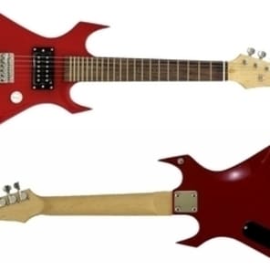 Unbranded ELECTRIC GUITAR - RED 31" Small Kids Childrens MINI Rock Heavy Metal 2022 Red image 2