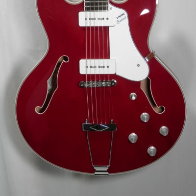 Vox Bobcat V90 Cherry Red Semi-Hollow Electric with case image 2