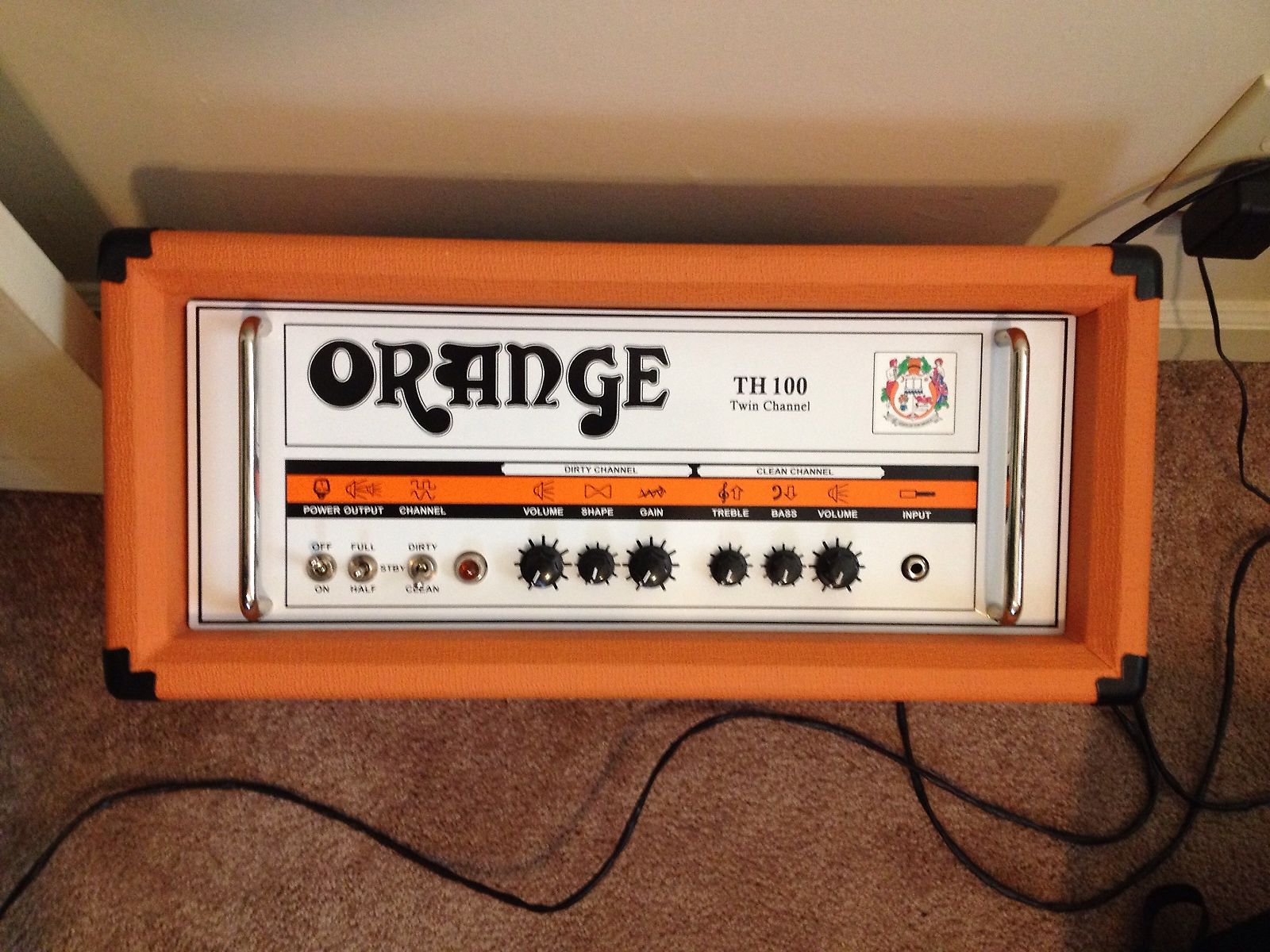 Orange TH100H 100-Watt Twin Channel Guitar Head, Orange Tolex | Reverb