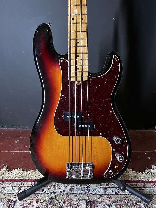 Fender USA Precision Bass with Maple Fretboard 1982 Sunburst | Reverb