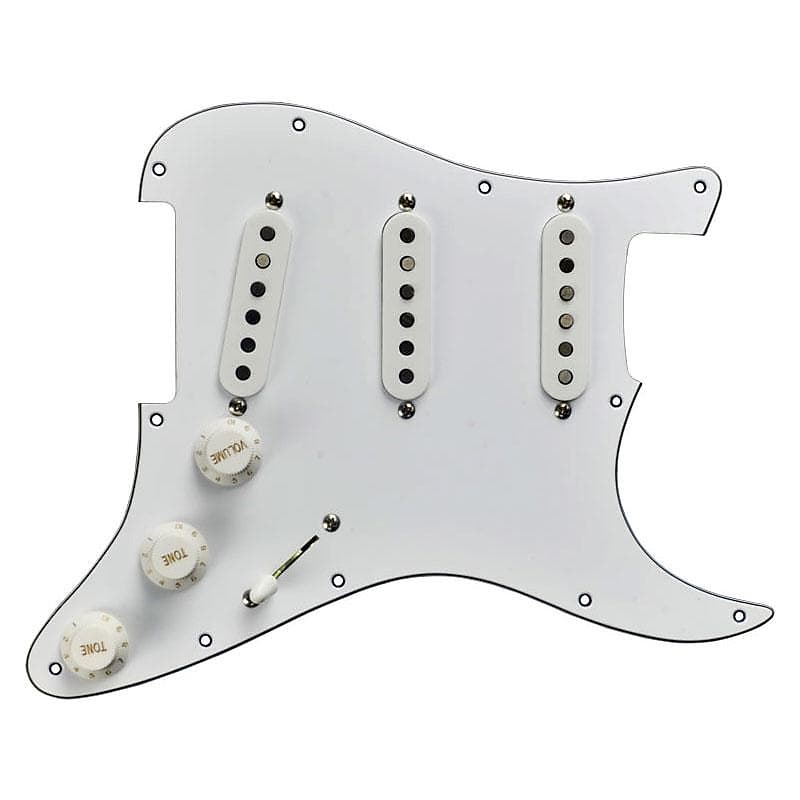 Fender Pre-Wired Strat Pickguard Custom '69 SSS Parchment 11-Hole 0992341509 image 1