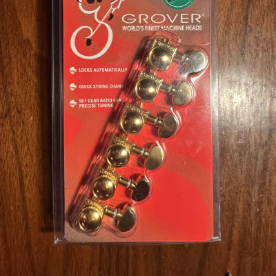 Grover 505FVG Rotomatic Roto-Grip Locking Tuners 6-In-Line (Gold) for sale