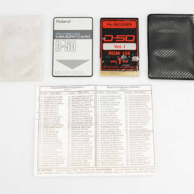 Roland PN-D50-00 & PA Decoder D-50 2-Sided ROM Memory Cards