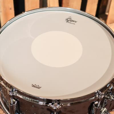 Gretsch 6.5x14 USA Custom Hammered Chrome Over Brass Snare Drum image 4