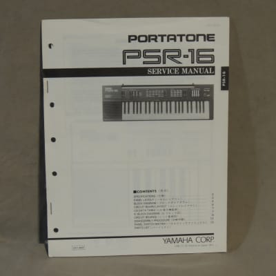 Yamaha Portatone PSR-16 Service Manual [Three Wave Music]