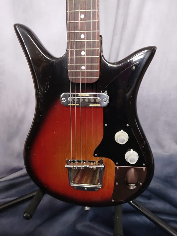 Teisco E-110 "Tulip" Electric Guitar 1960s - Tobacco Burst image 1