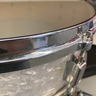 Leedy Elite Standard 5x14 Snare Drum 2000’s White Marine Pearl image 13