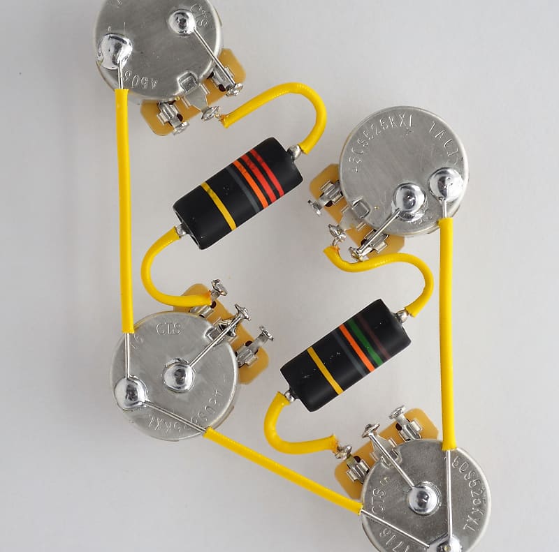 Les Paul Wiring Harness Custom by JEL CTS 525k LONG Shaft Reverb