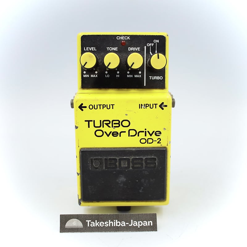 Boss OD-2 Turbo OverDrive 1986 Made in Japan Black Label ACA