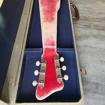 Mason lap steel 1953 white with Gibson Moderne headstock style shape 1953 - White image 15