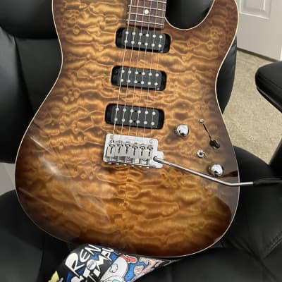 TOM ANDERSON cobra short scale  2005s - Burnished Orange 3 mini pickups formally owned by Michael Britt of Lonestar and Mbritt profiles for sale