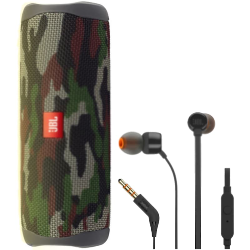 JBL FLIP 5 Waterproof Portable Bluetooth Speaker Squad + Reverb