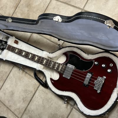 2012 Gibson USA SG Standard Bass Cherry w case image 11