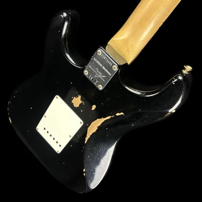 Mint Fender Custom Shop Limited Edition 1968 Stratocaster Relic Aged Black w/case image 8