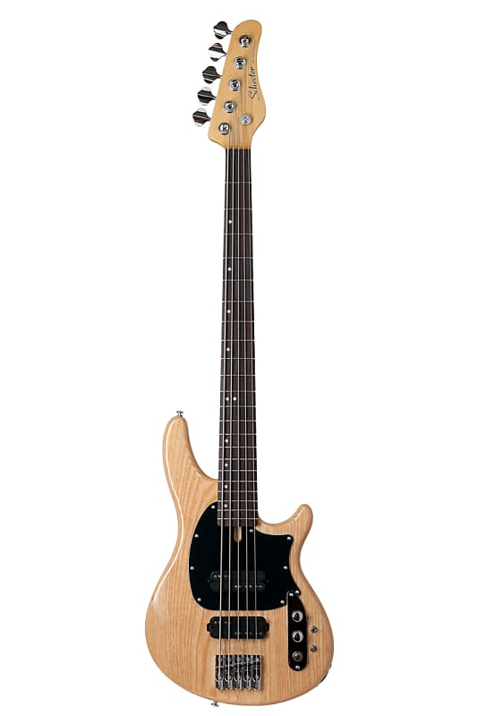 Schecter 2493 5-String Bass Guitar, Gloss Natural, CV-5 image 1